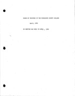 Board of Trustees Meeting Minutes April 1990